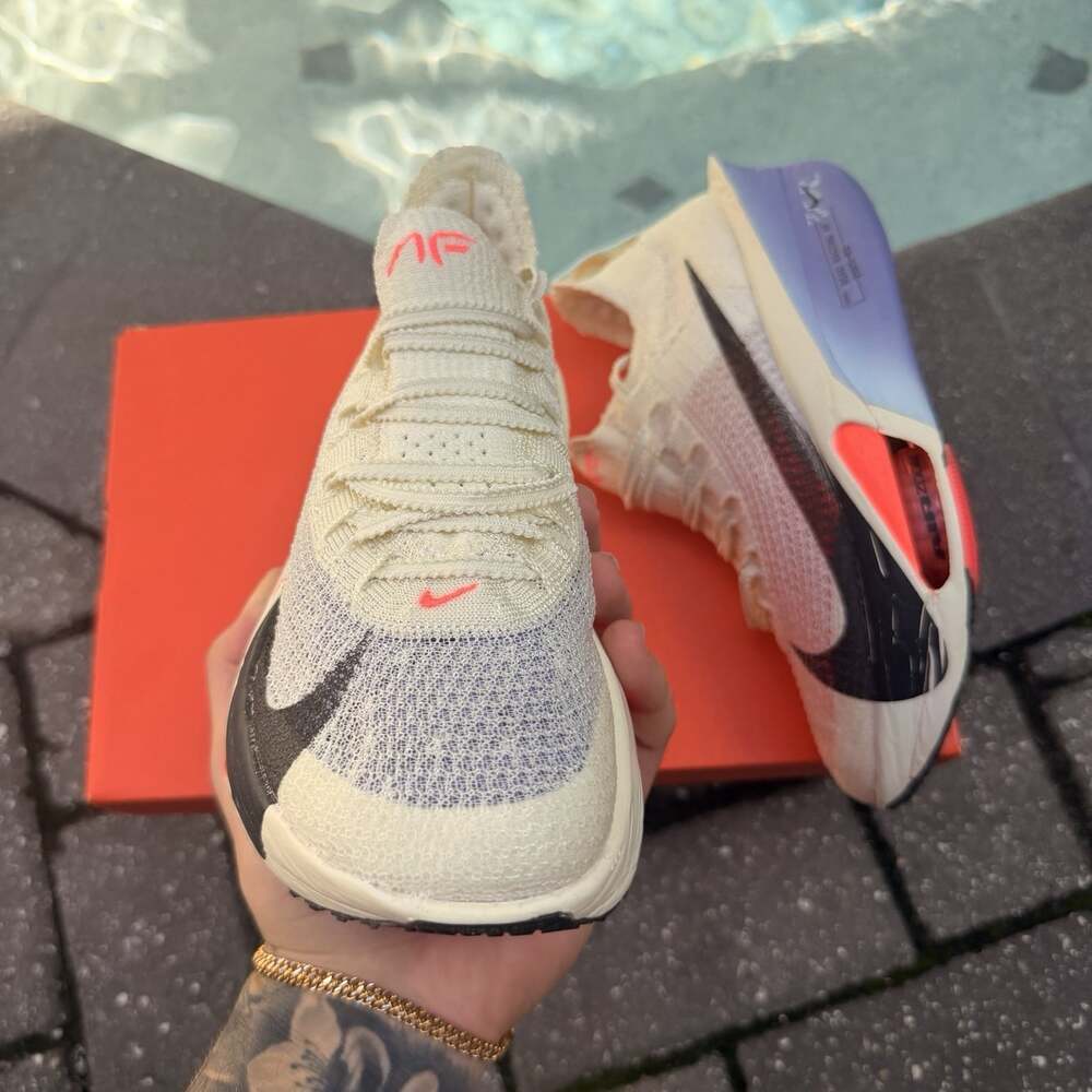 NIKE W AIR ZOOM ALPHAFLY NEXT % 3 COCONUT MILK OFF NOIR (FD8315 101) WMS SZ 6.5 - Picture 2 of 6